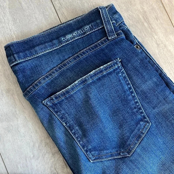 Stiletto Sahara Destroy Blue Skinny Mid-Rise Denim Jeans, Size 30 - Picture 2 of 9